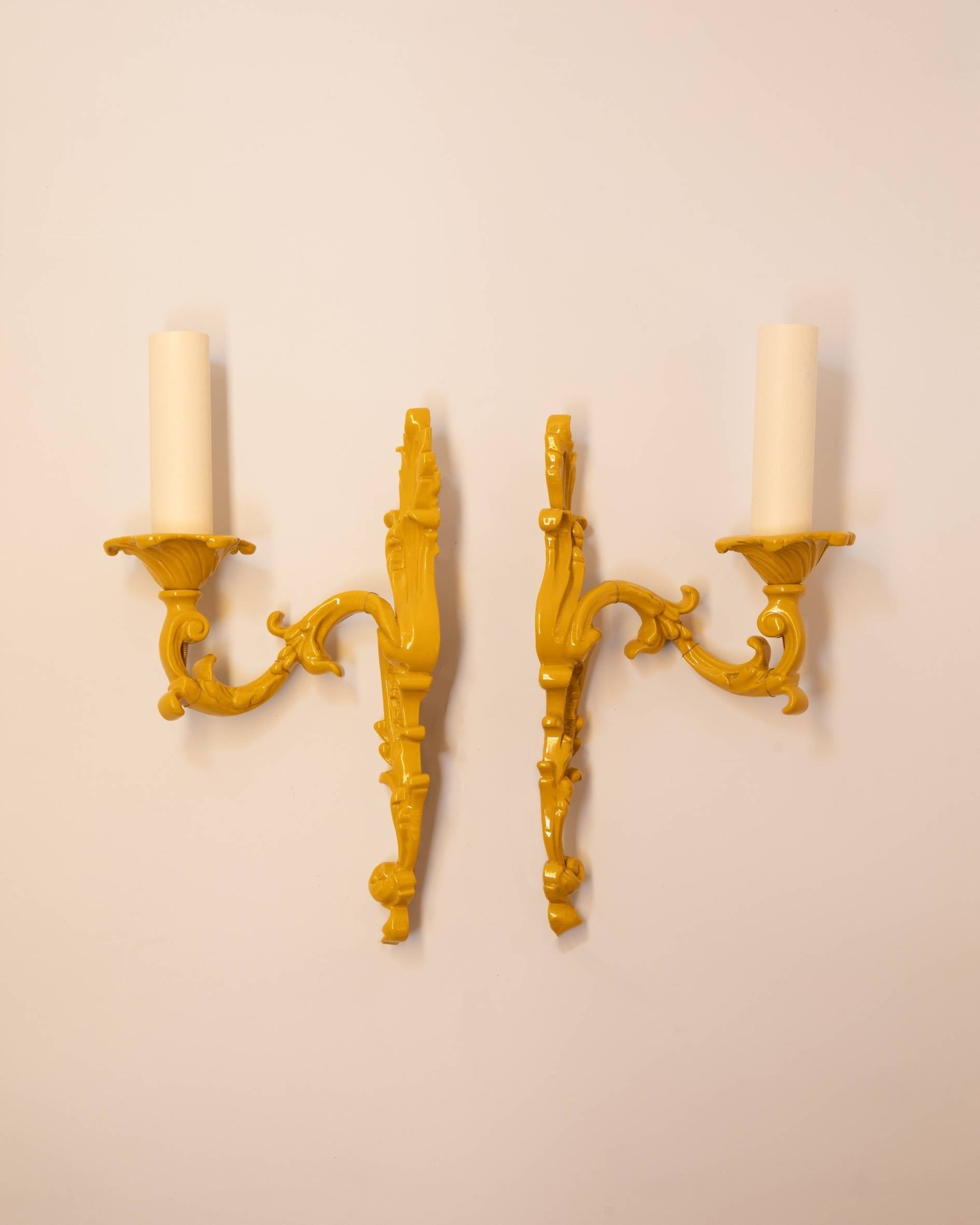 PAIR OF WALL SCONCES