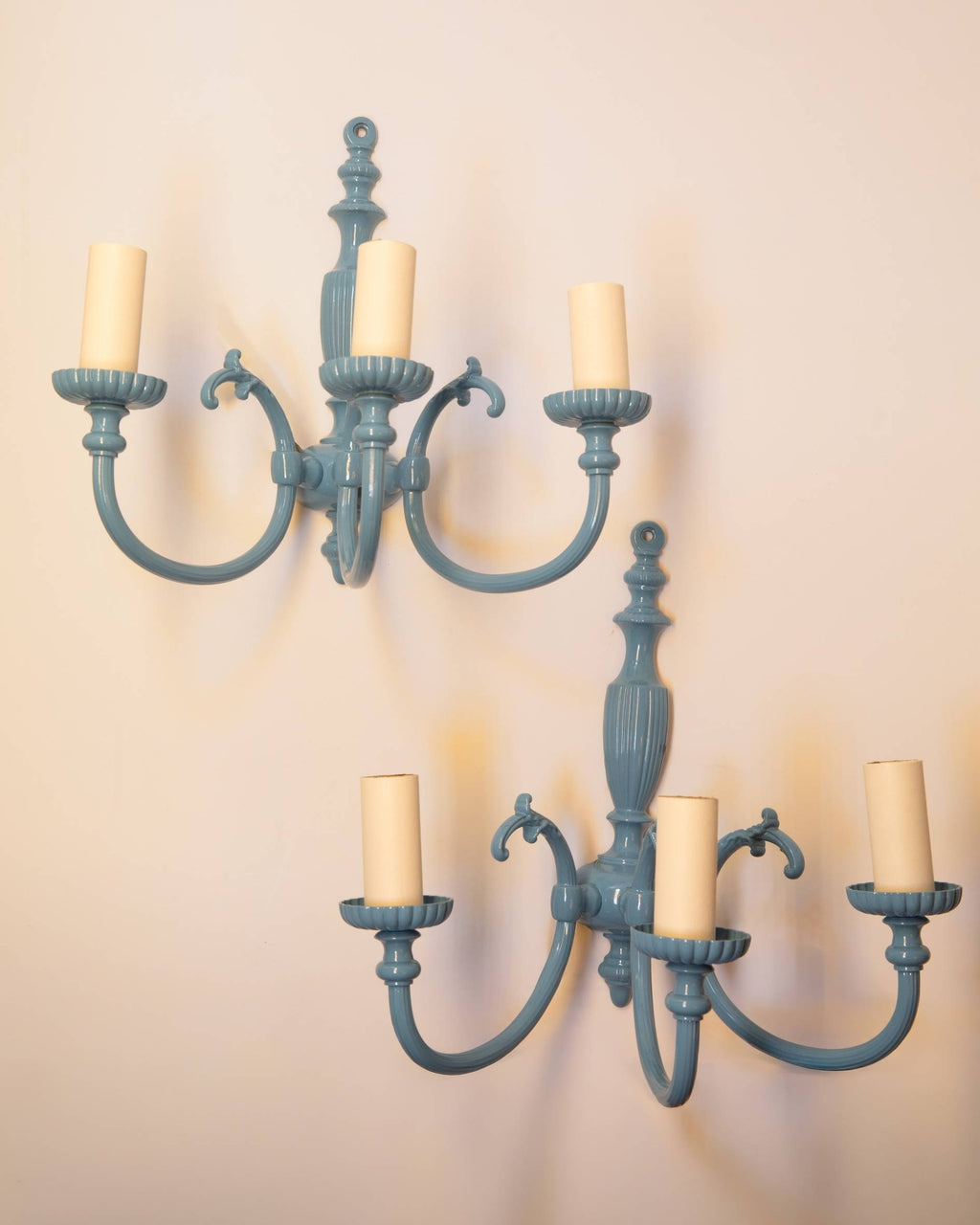 PAIR OF SCROLL SCONCES