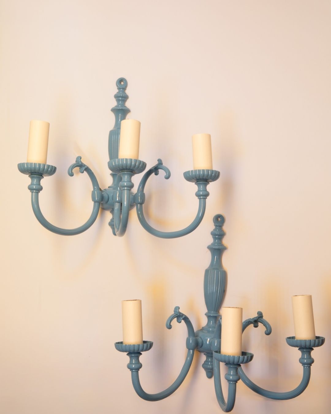 PAIR OF SCROLL SCONCES